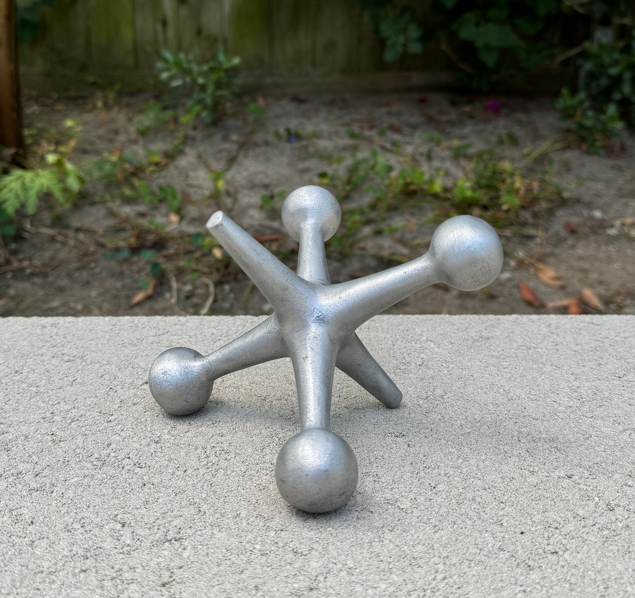 Mid Century Aluminum Jacks / Jax Bookends For Sale 1