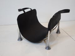 Italian " Madera " Aluminum Leather Log / Magazine Holder by Umbra