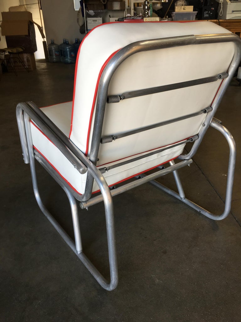 Midcentury Aluminum Patio/Outdoor Lounge Chair at 1stDibs