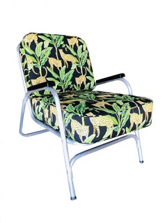 Mid Century Aluminum Patio/Outdoor Lounge Chair, Pair