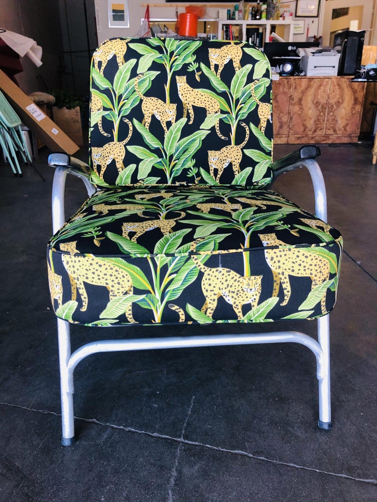 Mid Century Aluminum Patio/Outdoor Lounge Chair, Pair For Sale at 1stDibs