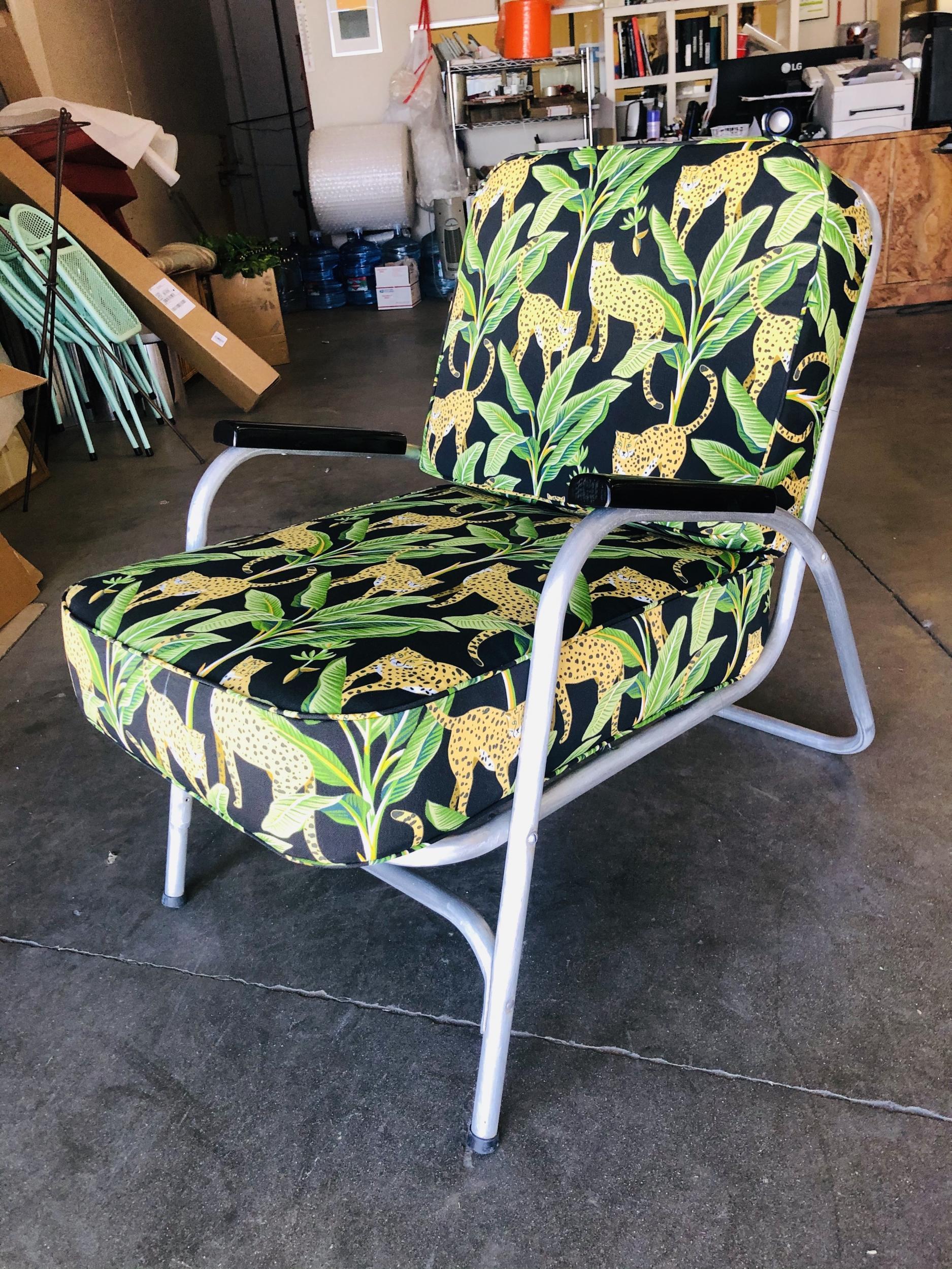 vintage aluminum lounge chairs