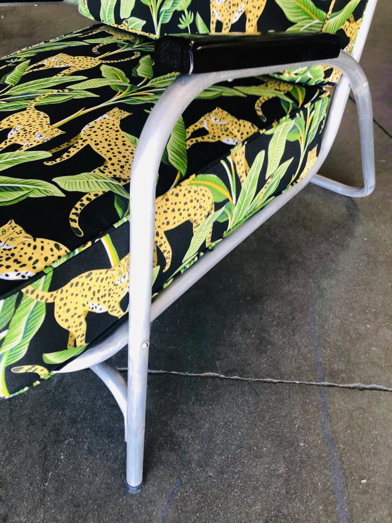 Mid Century Aluminum Patio/Outdoor Lounge Chair, Pair For Sale at 1stDibs