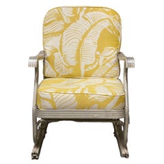 Mid-Century Aluminum Patio/Outdoor Lounge Chair w/ Ski Legs