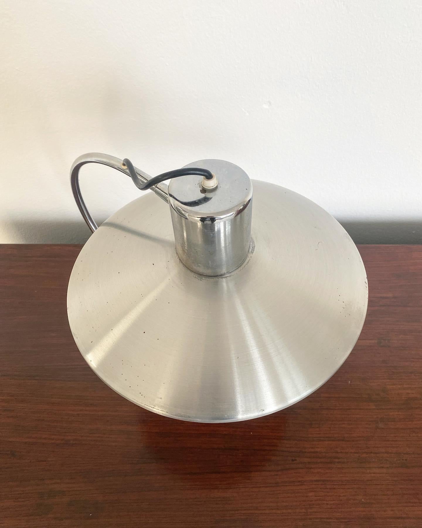 Mid-20th Century Mid-Century Aluminum Table Lamp, Sculptural and Decorative, Timeless Design For Sale