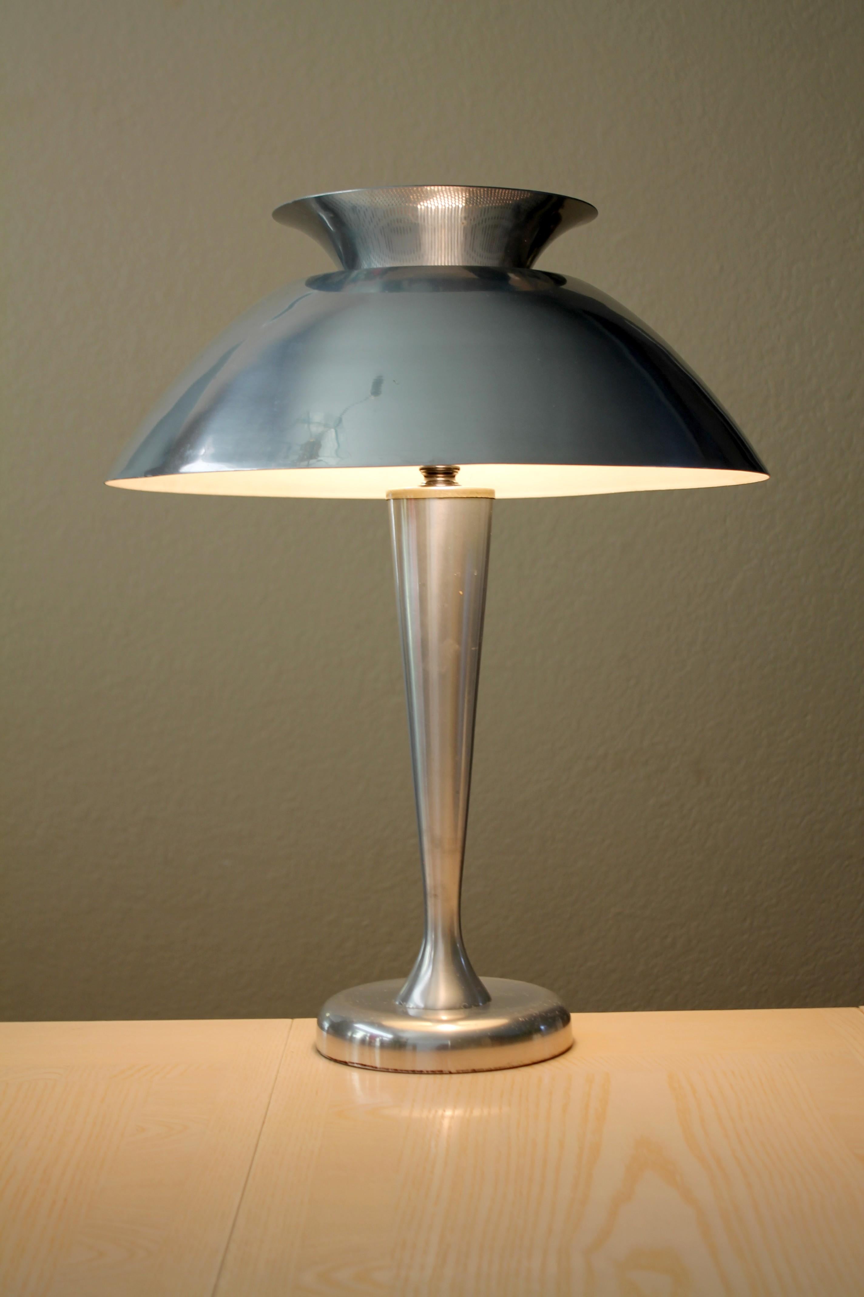 American Mid Century Aluminum Table Reflector Lamp Shade Poul Henningsen Danish Design For Sale