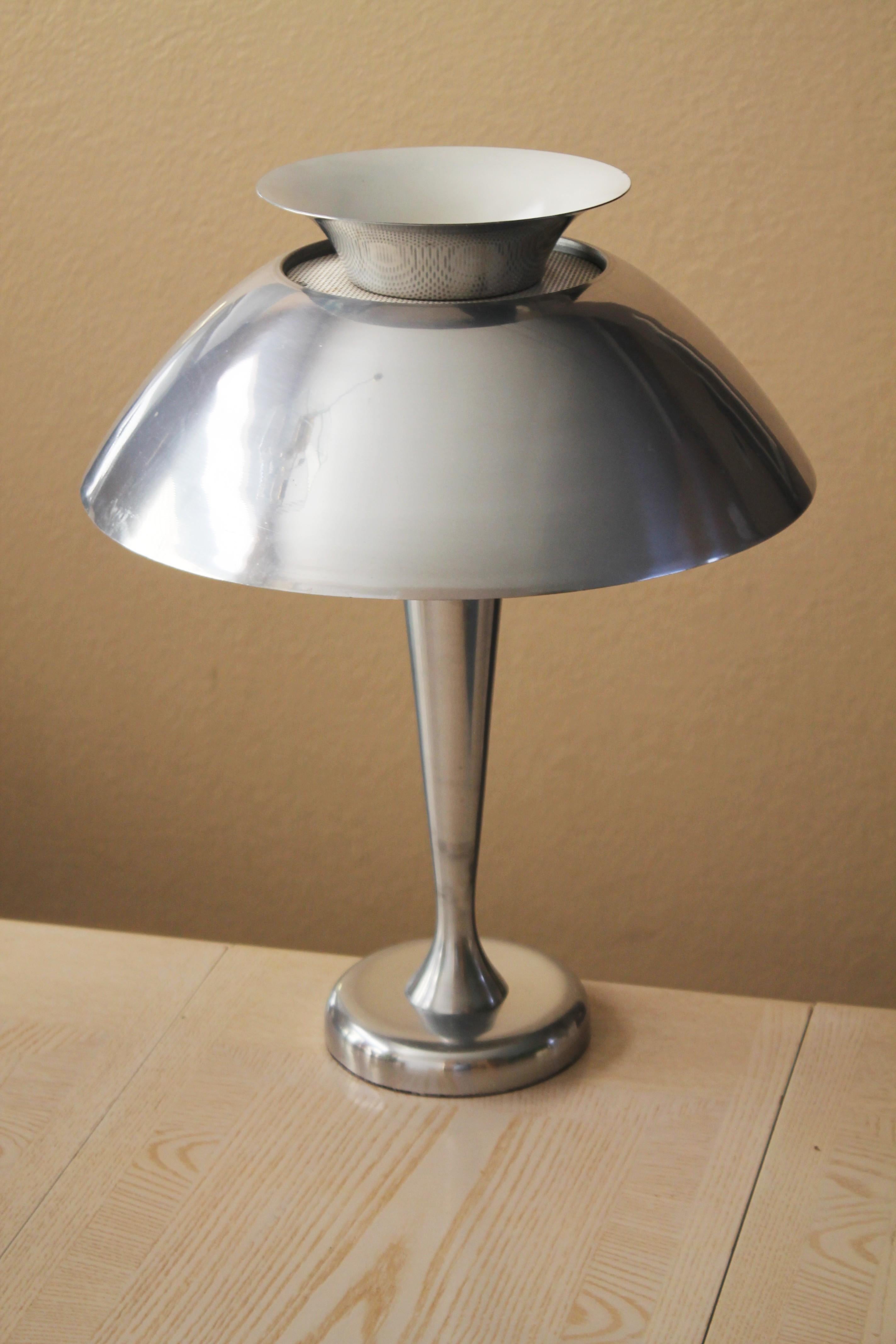 Mid Century Aluminum Table Reflector Lamp Shade Poul Henningsen Danish Design For Sale 2