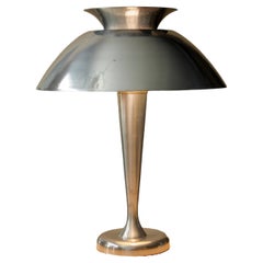 Lampe réflectrice de table en aluminium du milieu du siècle dernier, design danois Poul Henningsen