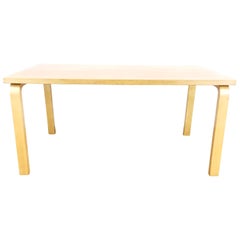 Midcentury Alvar Aalto for Artek Birchwood Rectangular Table