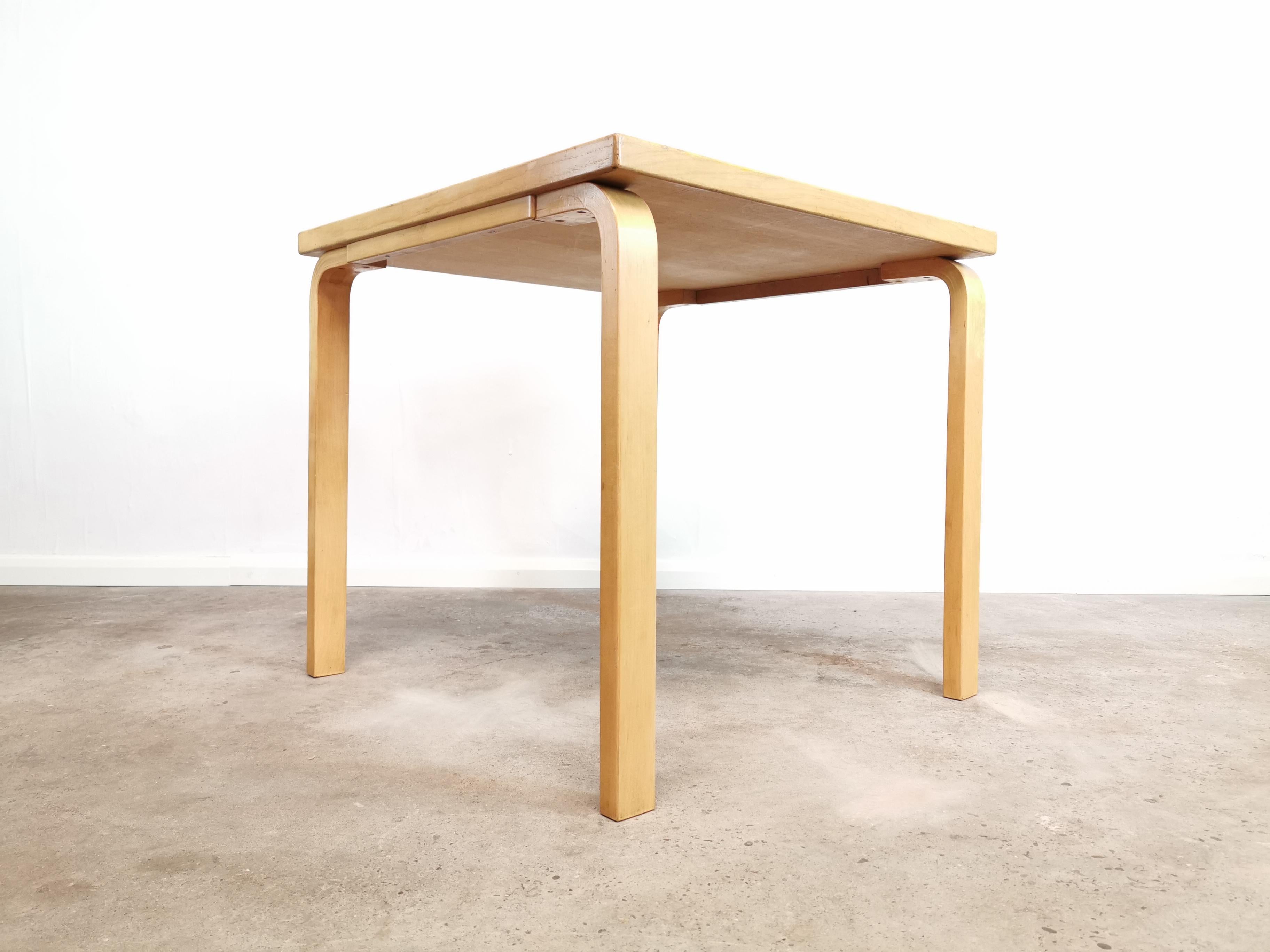 Mid-Century Modern Midcentury Alvar Aalto for Artek Birchwood Square Table Desk
