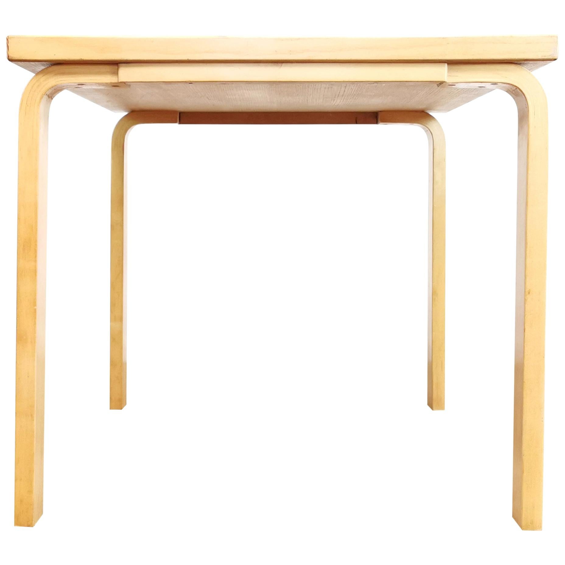 Midcentury Alvar Aalto for Artek Birchwood Square Table Desk