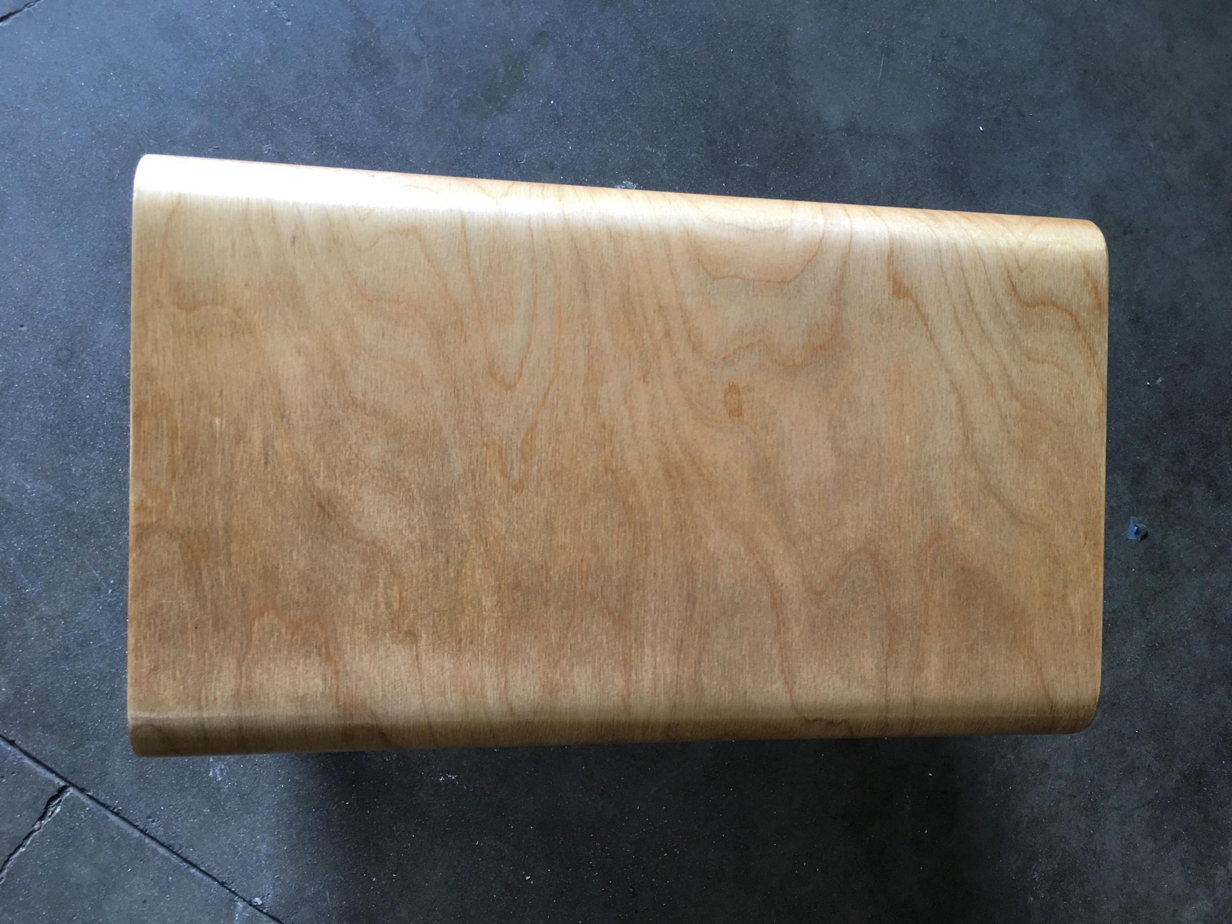 Mid-Century Modern Midcentury Alvar Aalto Inspired Bent Plywood 3-Tier Side Table