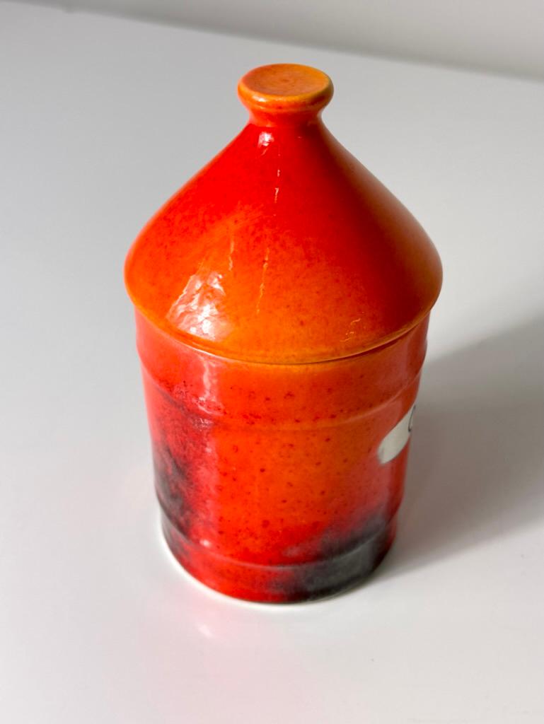 Mid Century Alvino Bagni for Raymor Italian Ceramic Opium Dope Vice Jar 1960s For Sale 1