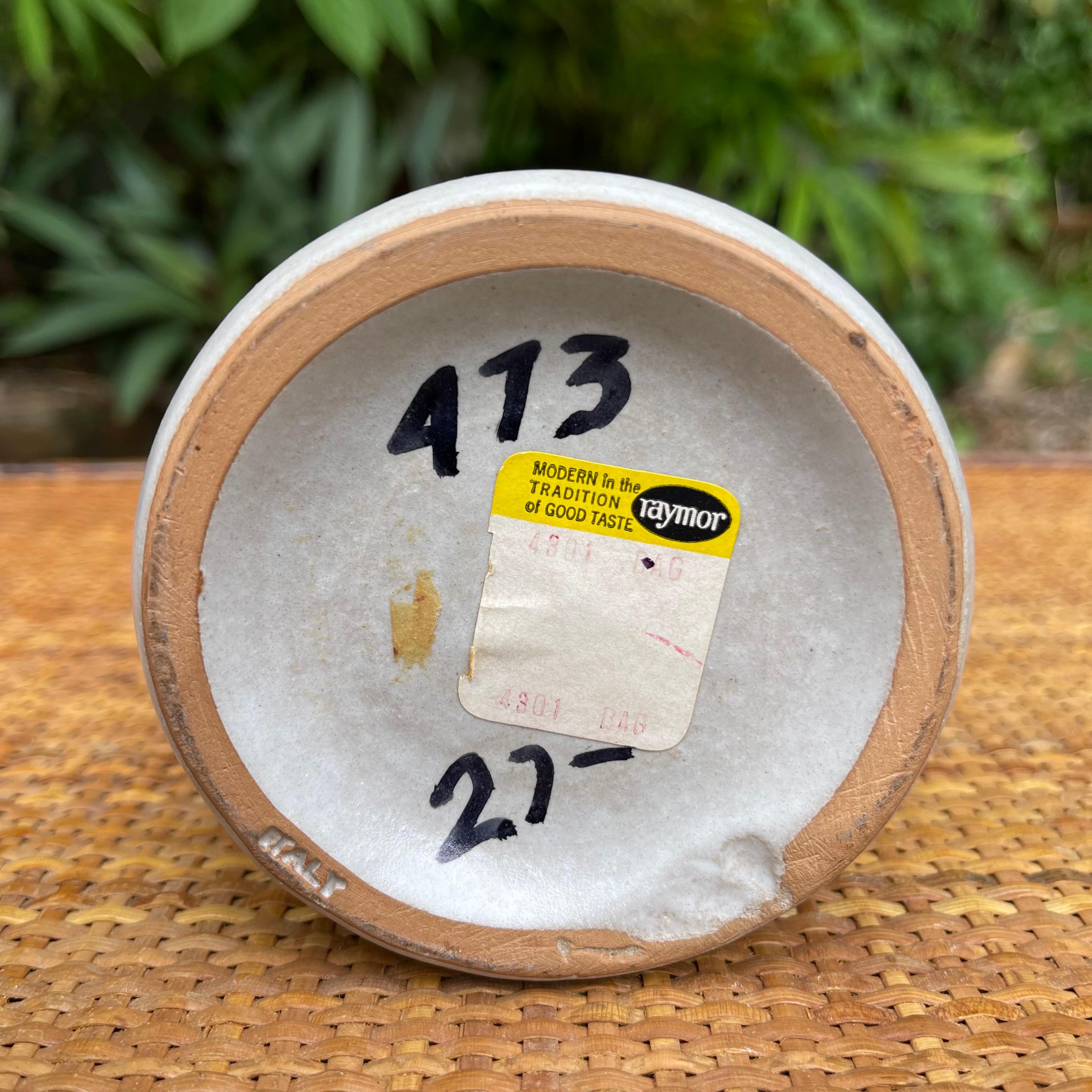 Vaso in ceramica smaltata di metà secolo Alvino Bagni per Raymor in vendita 2
