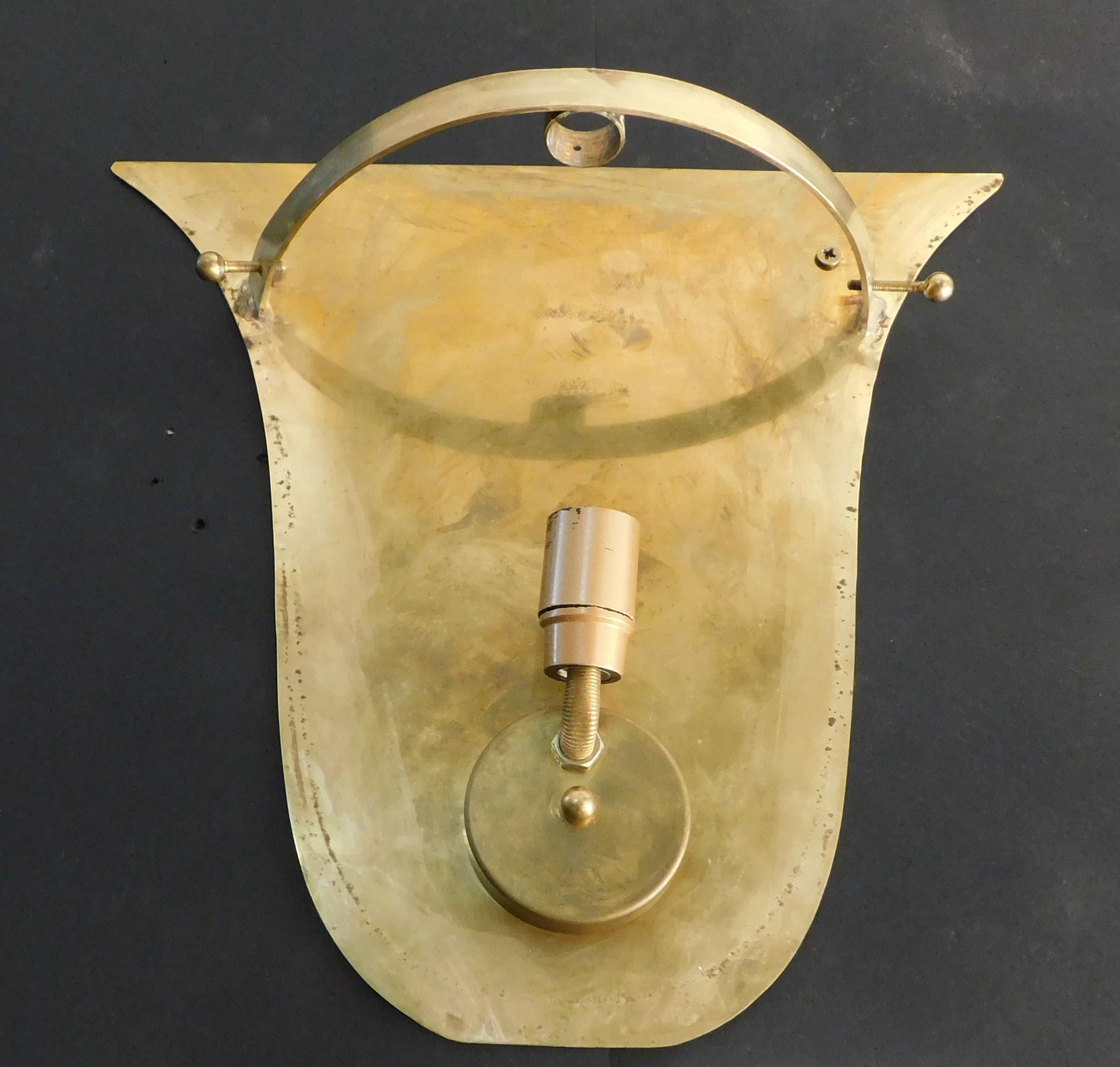 Sconce di Murano in ambra di metà secolo in vendita 2