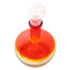 Mid Century Amberina Art Glass Bottle att. to Joel Myers for Blenko c. 1960's