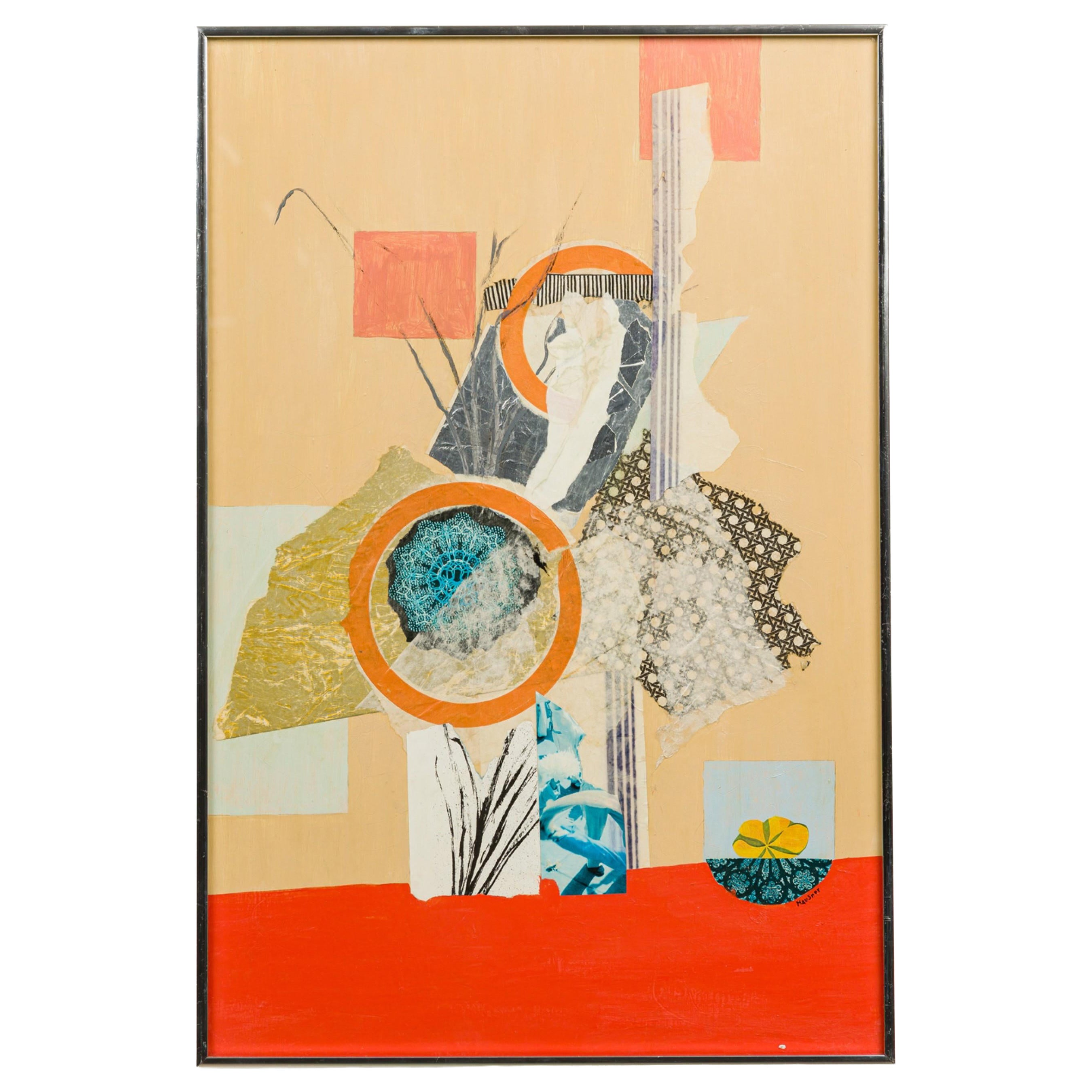 Mid-Century Ameican abstract painting by Bernard Mausner