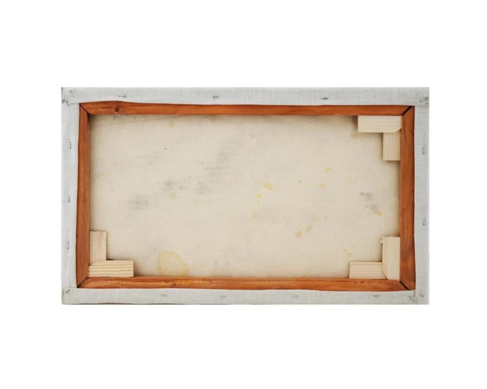 Mid Century American Abstract Acrylic Painting In Good Condition For Sale In New York, NY