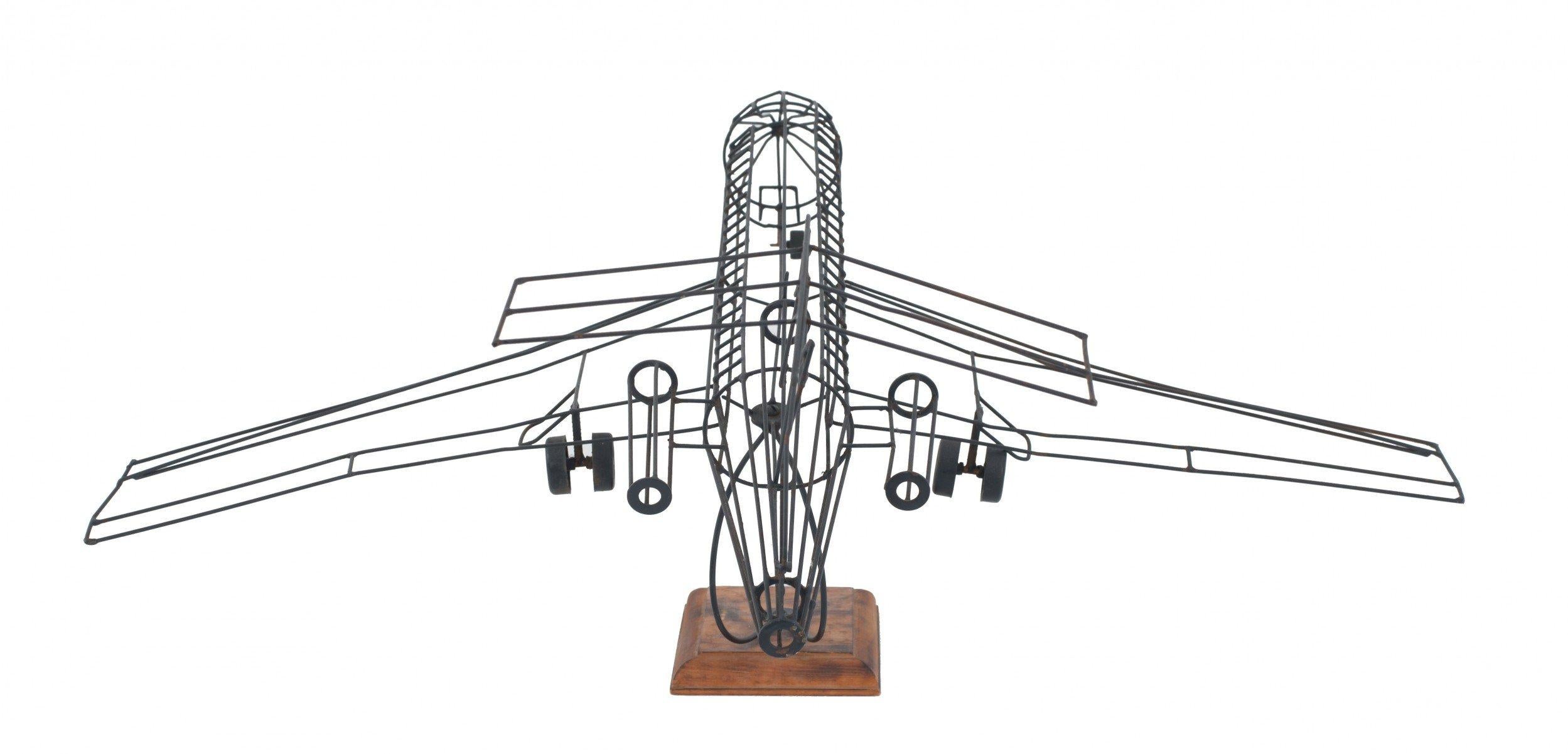 wire airplane sculpture