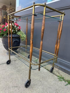 Chariot de bar américain du milieu du siècle, belle couleur et patine