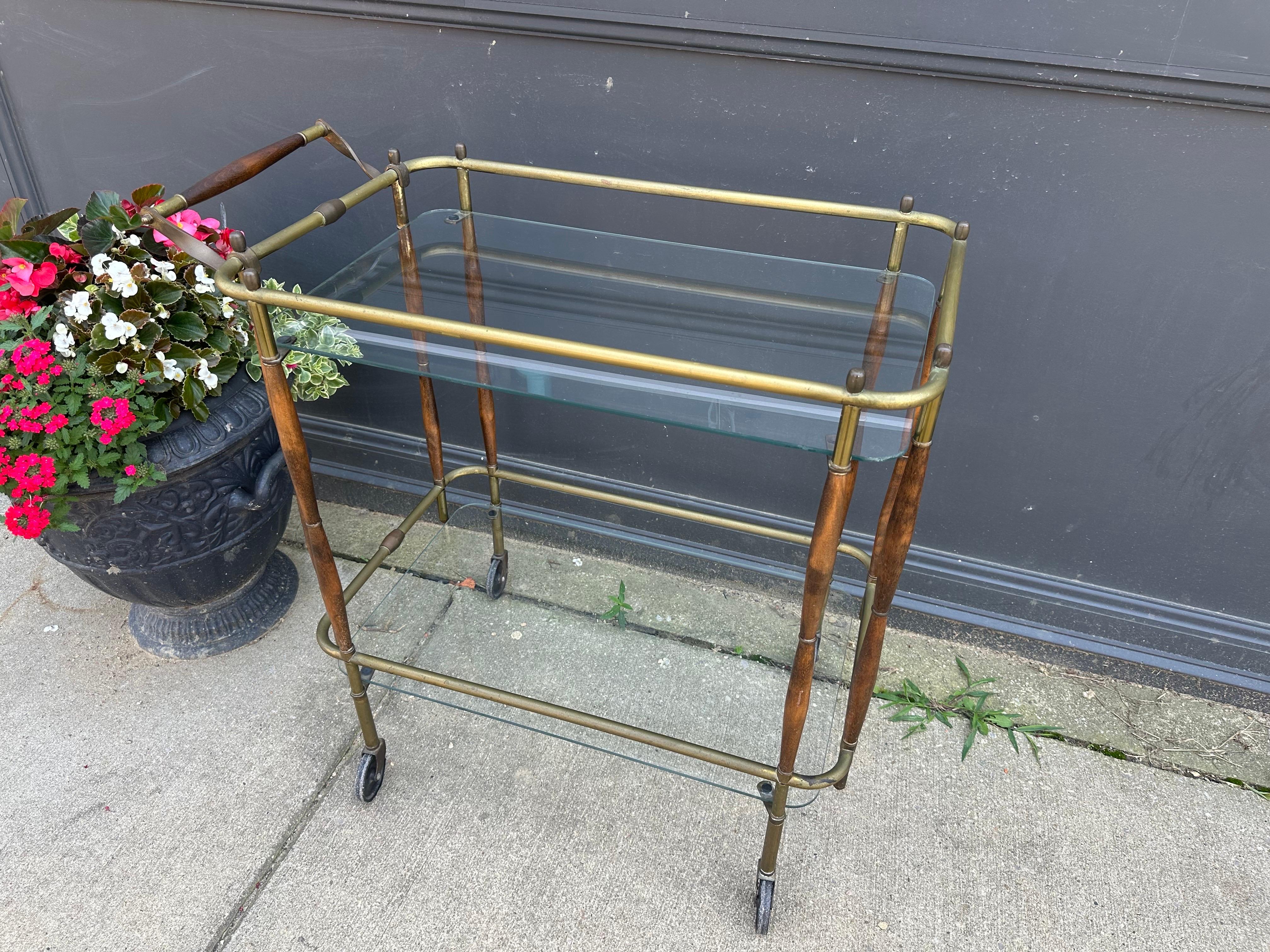 Americano Carrello da bar americano di metà secolo, ottimo colore e patina in vendita
