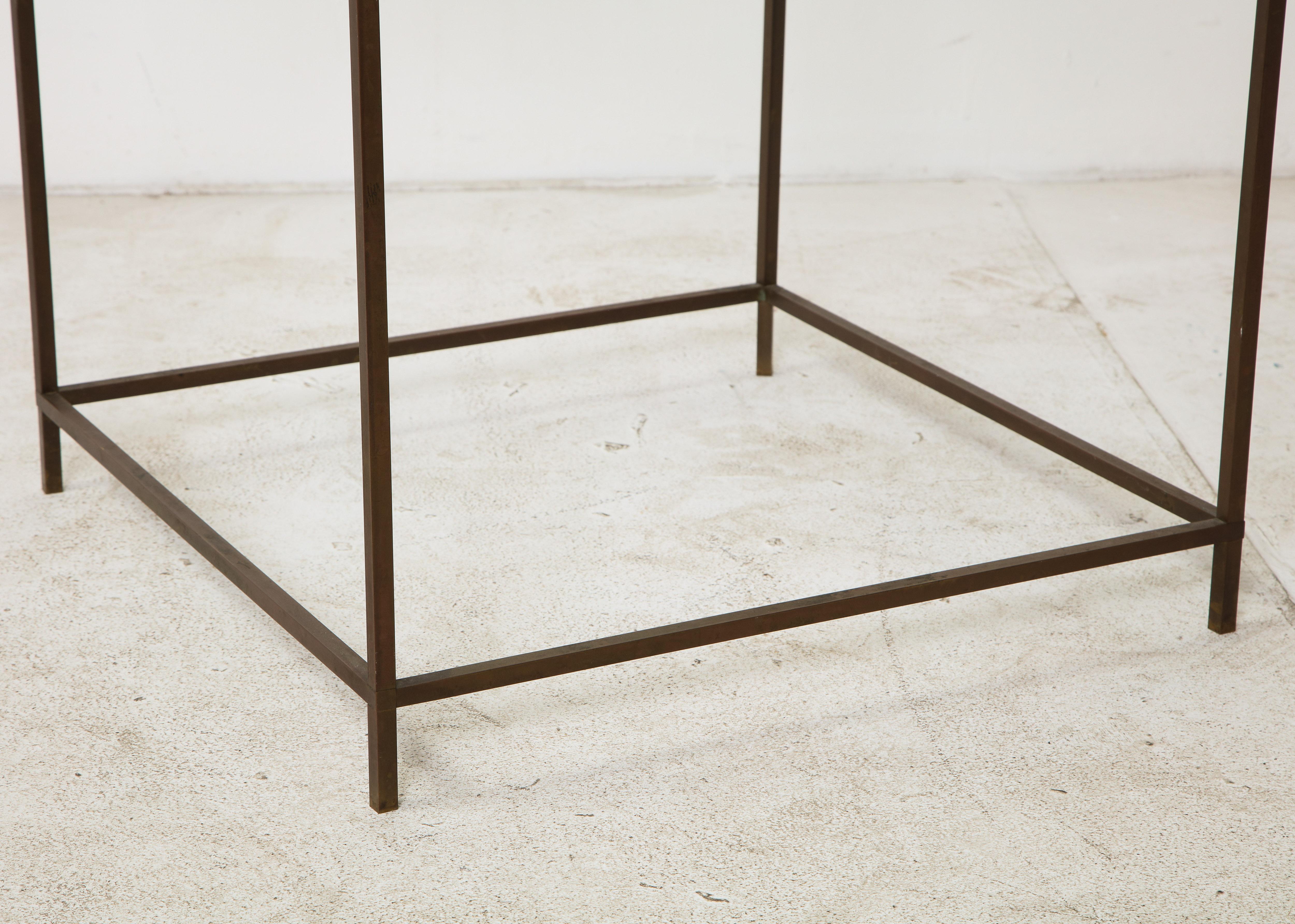 Midcentury American Bronze and Glass Side Table, circa 1950 5