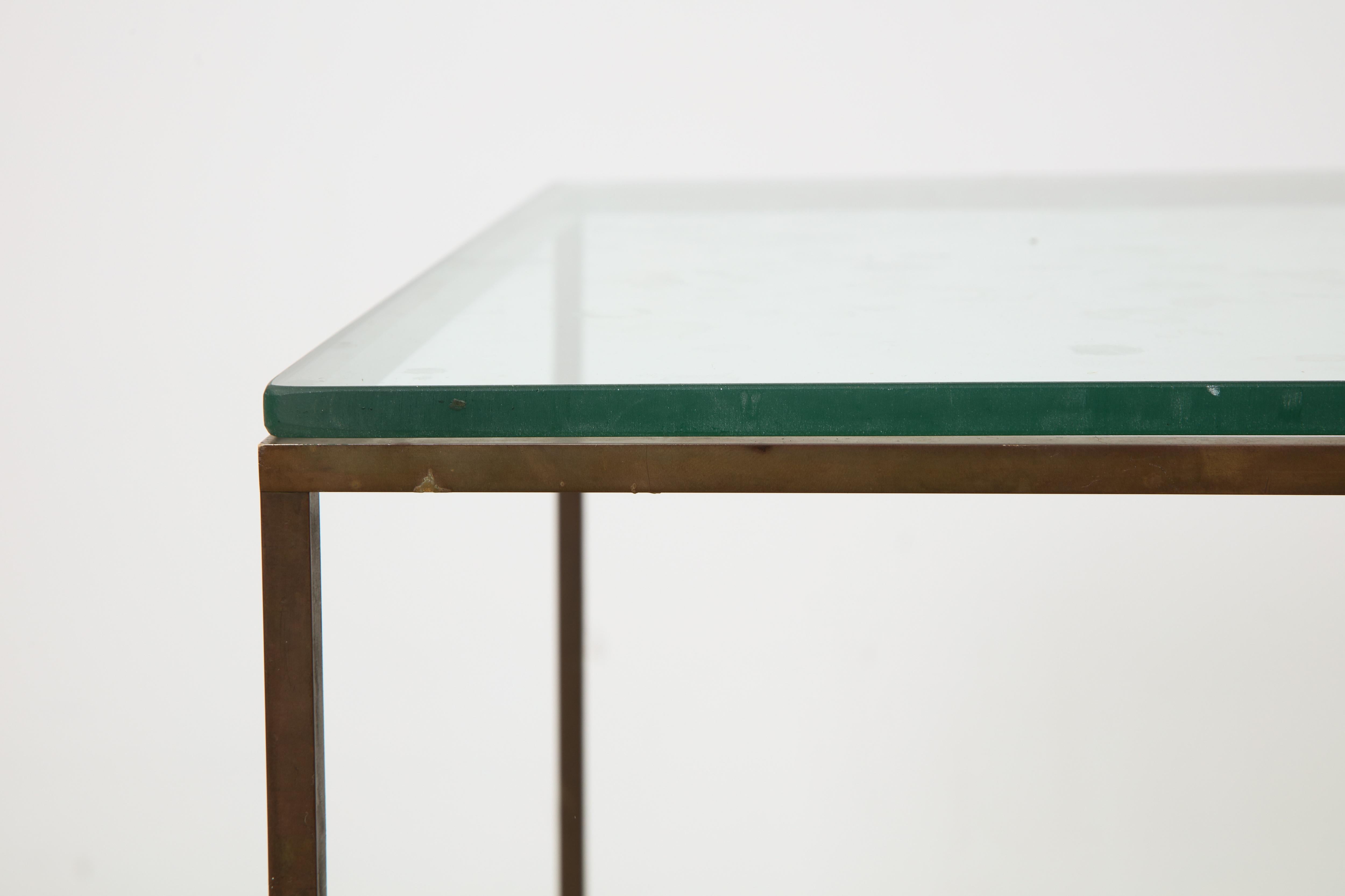 Midcentury American Bronze and Glass Side Table, circa 1950 2
