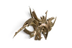 Mid-Century American Brutalist style Bent Metal Wall Plaque