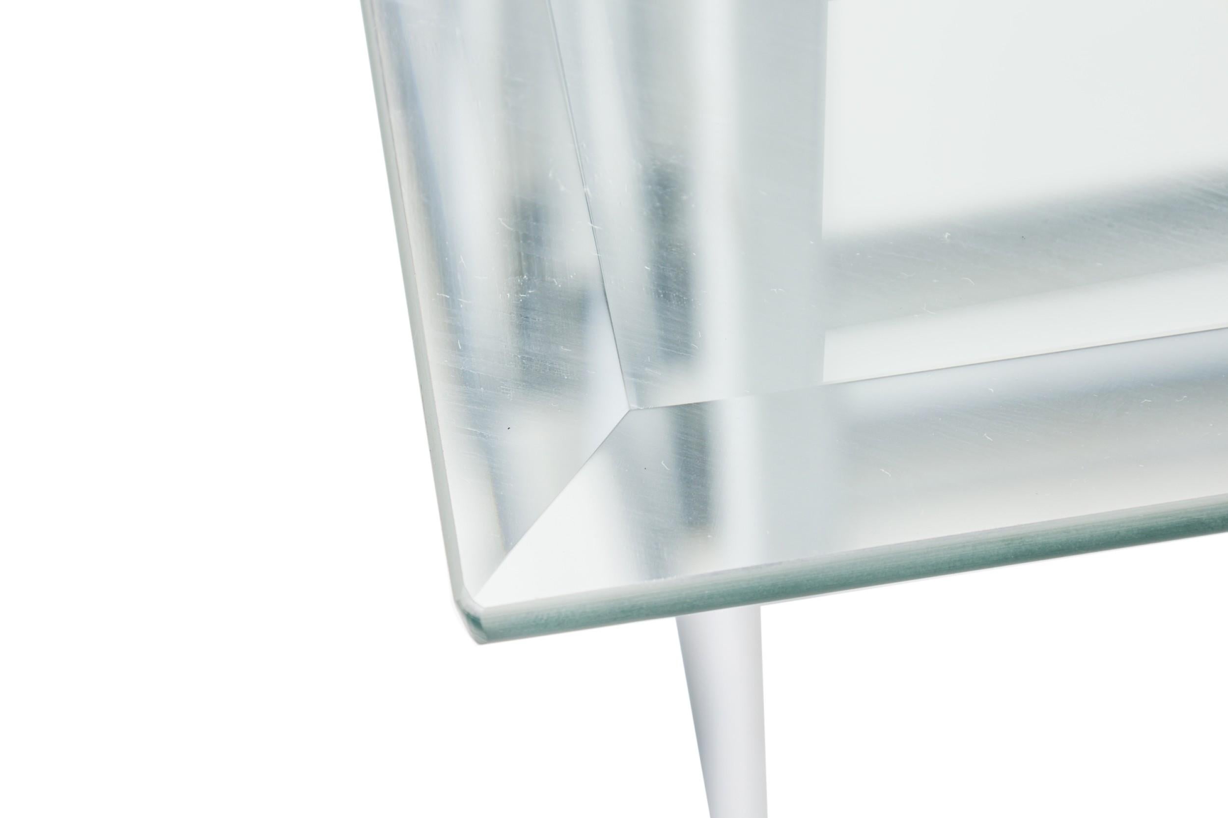 20th Century Mid-Century American Chrome Rolling Greek Keyfret Bar Cart Frame, Style of Milo For Sale
