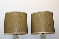 Mid Century American Crackled Glass w/ Brass Dividers by Paul Hanson