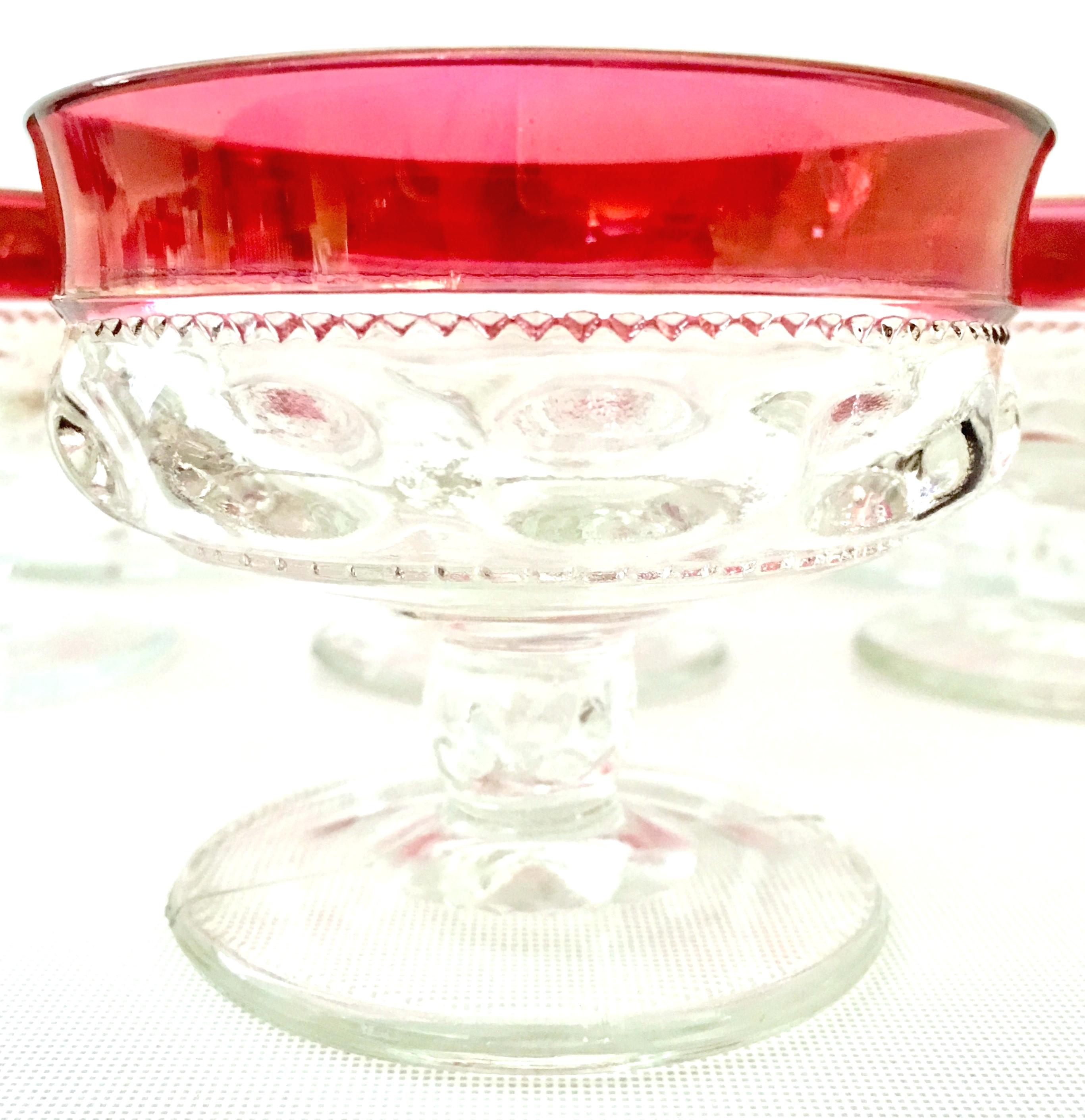 ruby thumbprint glassware