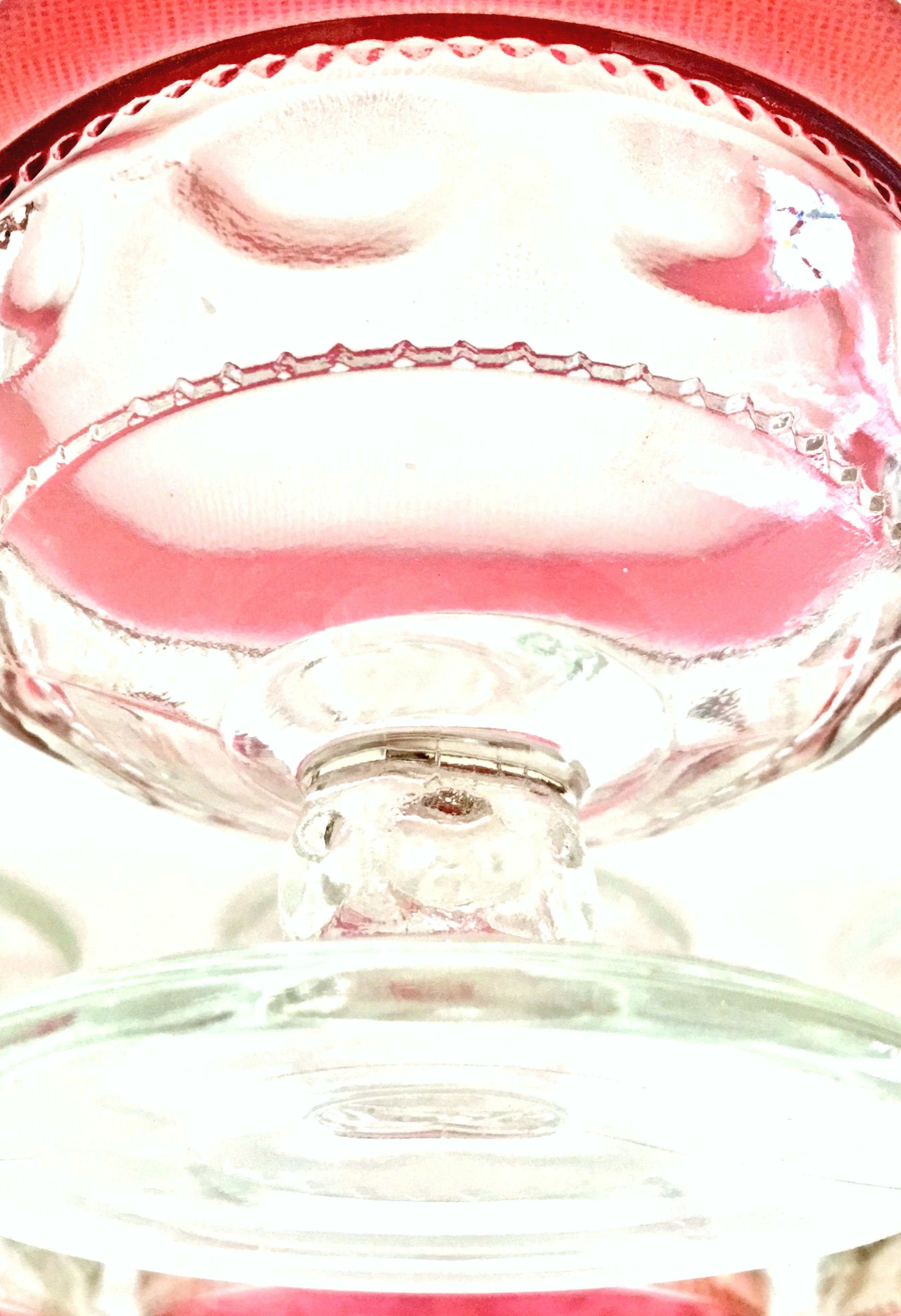Mid-Century American Cut Glass Ruby 