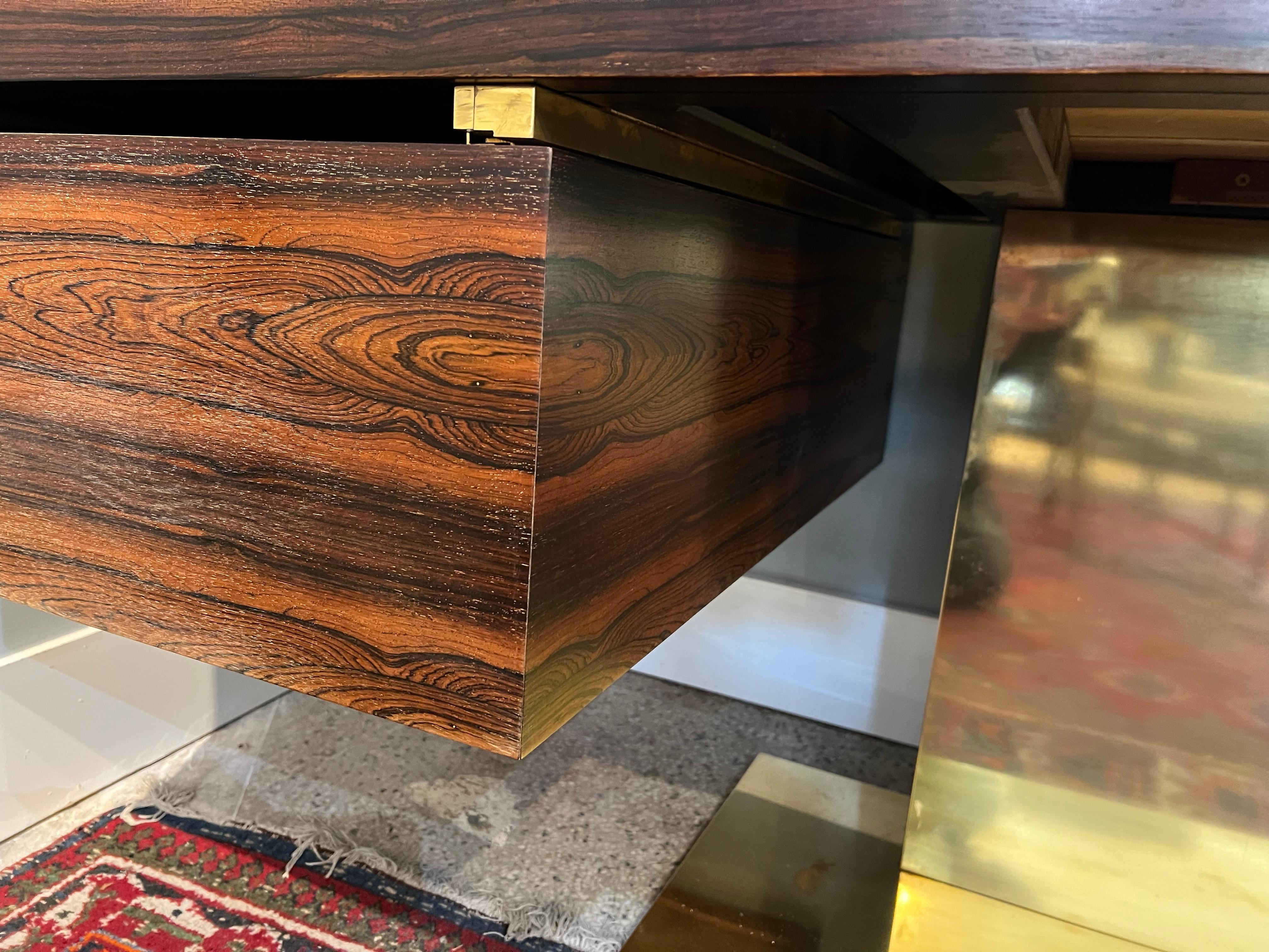 Mid-20th Century Mid-century American Desk in Zebra Wood By Warren Platner For Sale