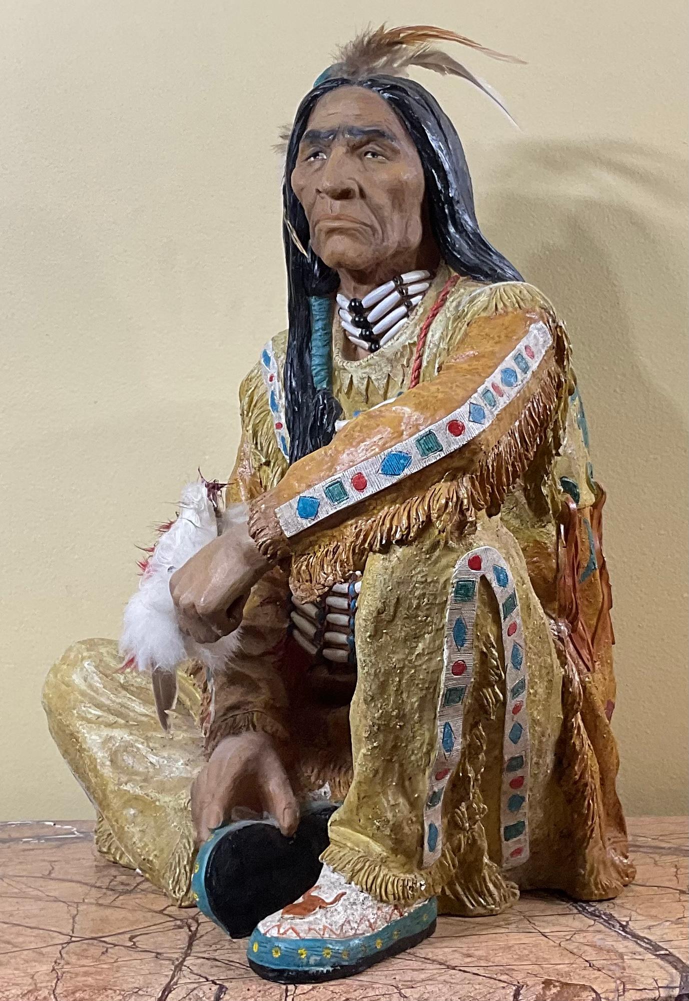 Hand-Crafted Mid Century American Indian Sculpture