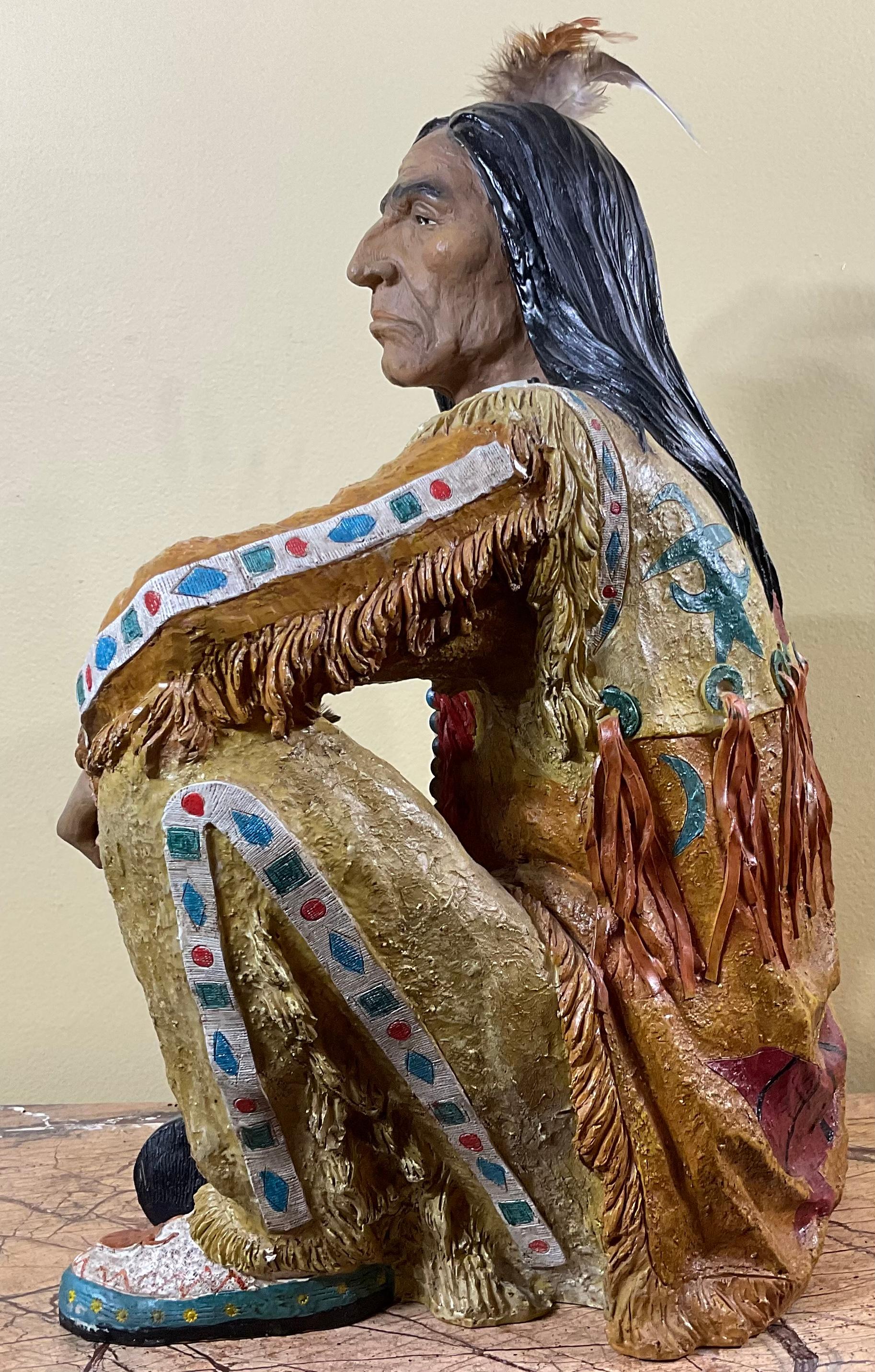 Mid Century American Indian Sculpture In Good Condition In Delray Beach, FL