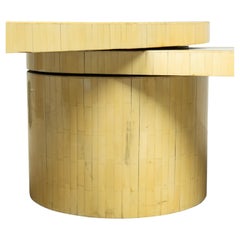 Mid-Century American Inlaid Horn Pivoting Low Coffee Table