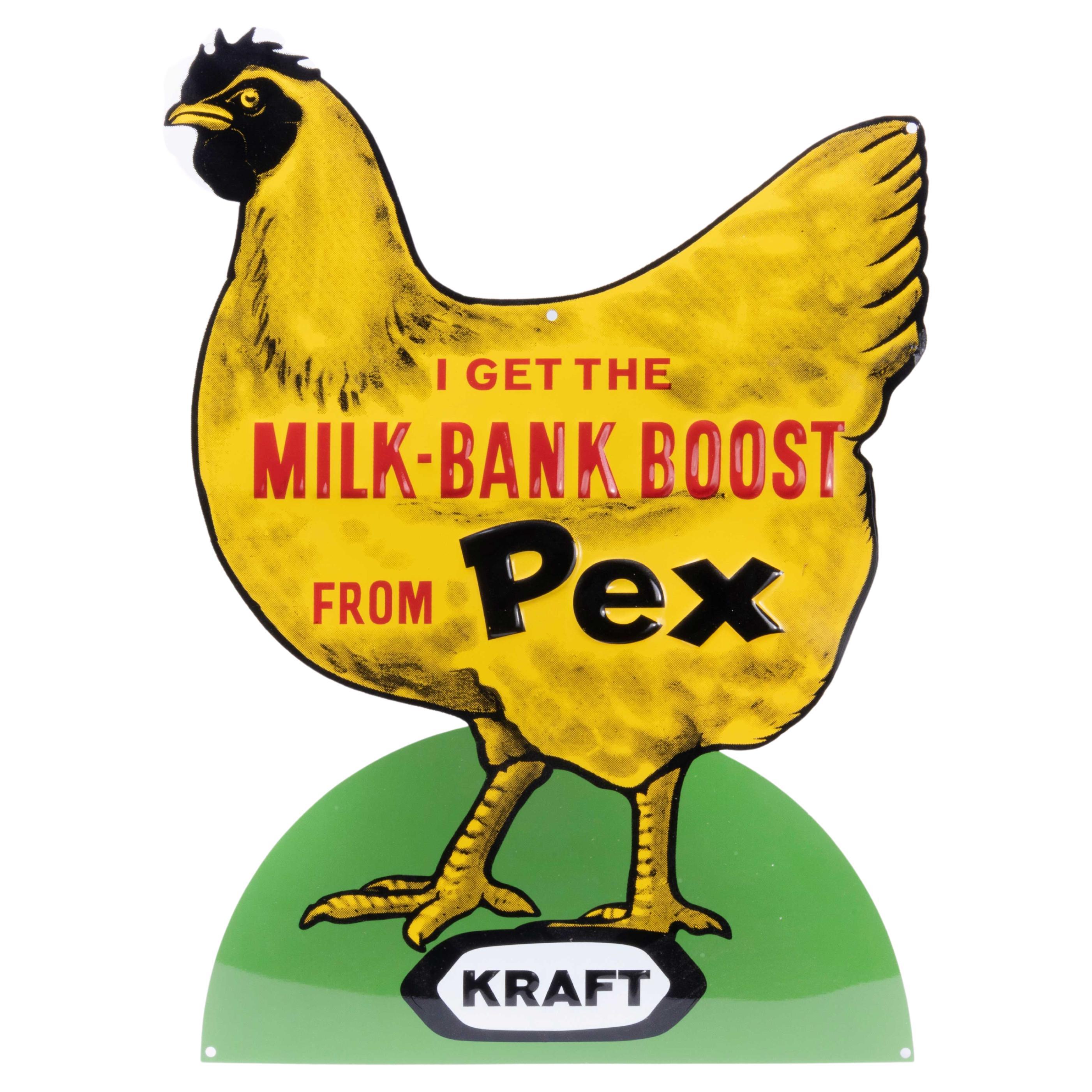 Mid Century American Kraft PEX Sign, Rooster For Sale at 1stDibs