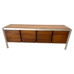 Mid century American Modern 10 Drawer Office Credenza Jens Risom Aluminum frame