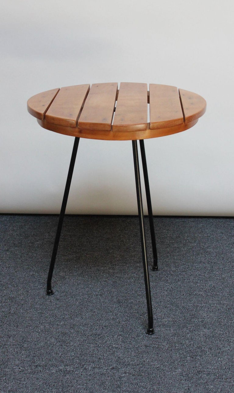 Mid-20th Century Mid-Century American Modern Birch and Iron Accent Table by Arthur Umanoff For Sale
