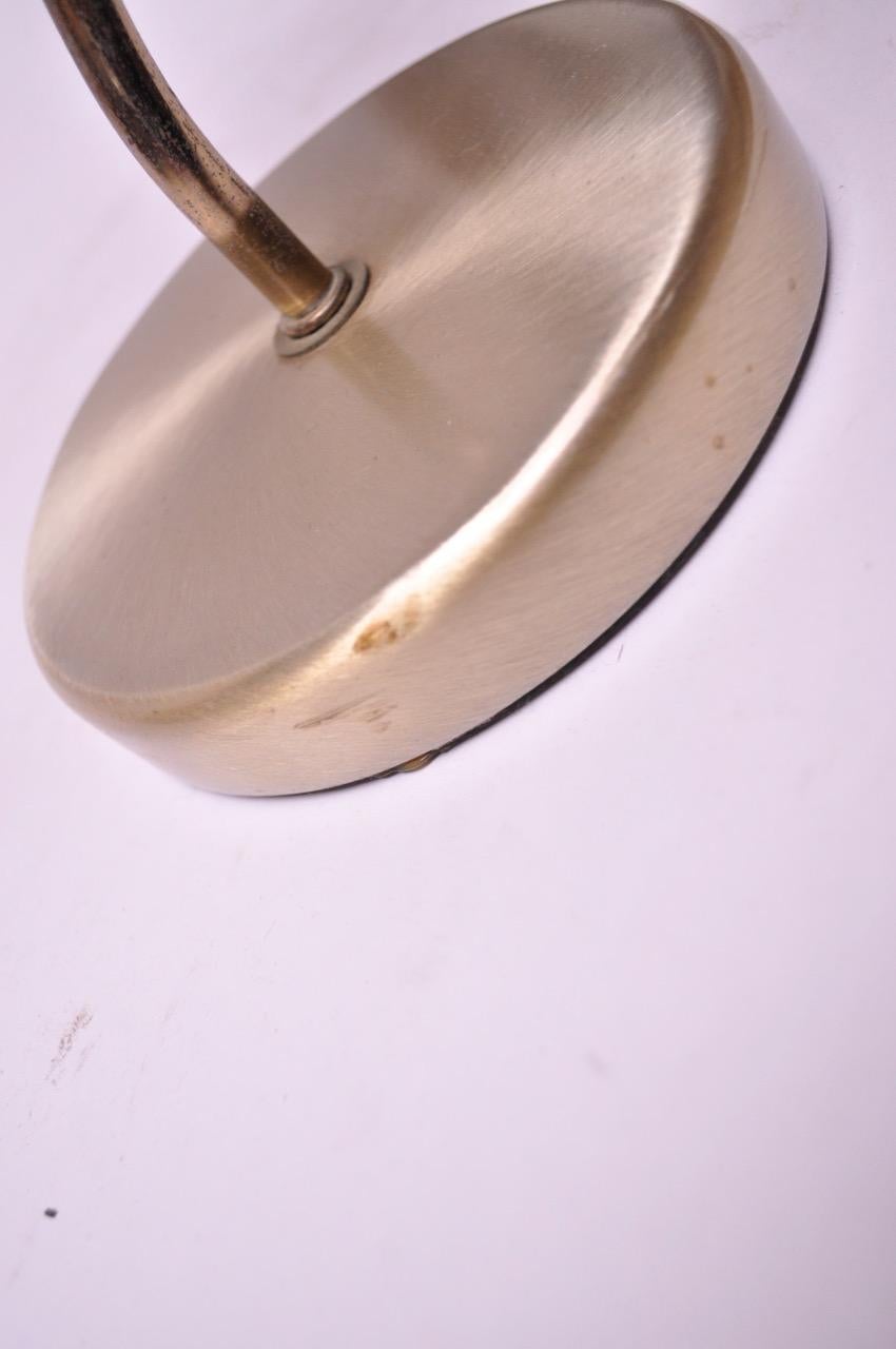 Mid-Century American Modern Brass and Walnut Adjustable Table Lamp 14