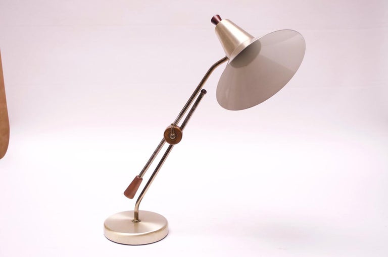Walnut Adjustable Table Lamp, Brooklyn Adjustable Table Lamp