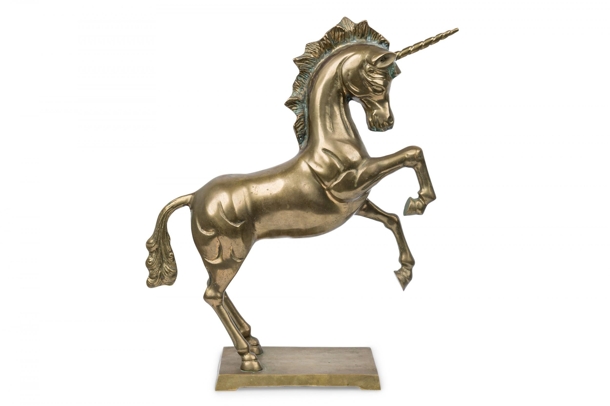 vintage brass unicorn
