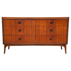Mid-Century American Modern Double Dresser or Cabinet or Credenza in Walnut