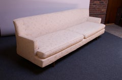 Mid-Century American Modern Embroidered Floral Sofa