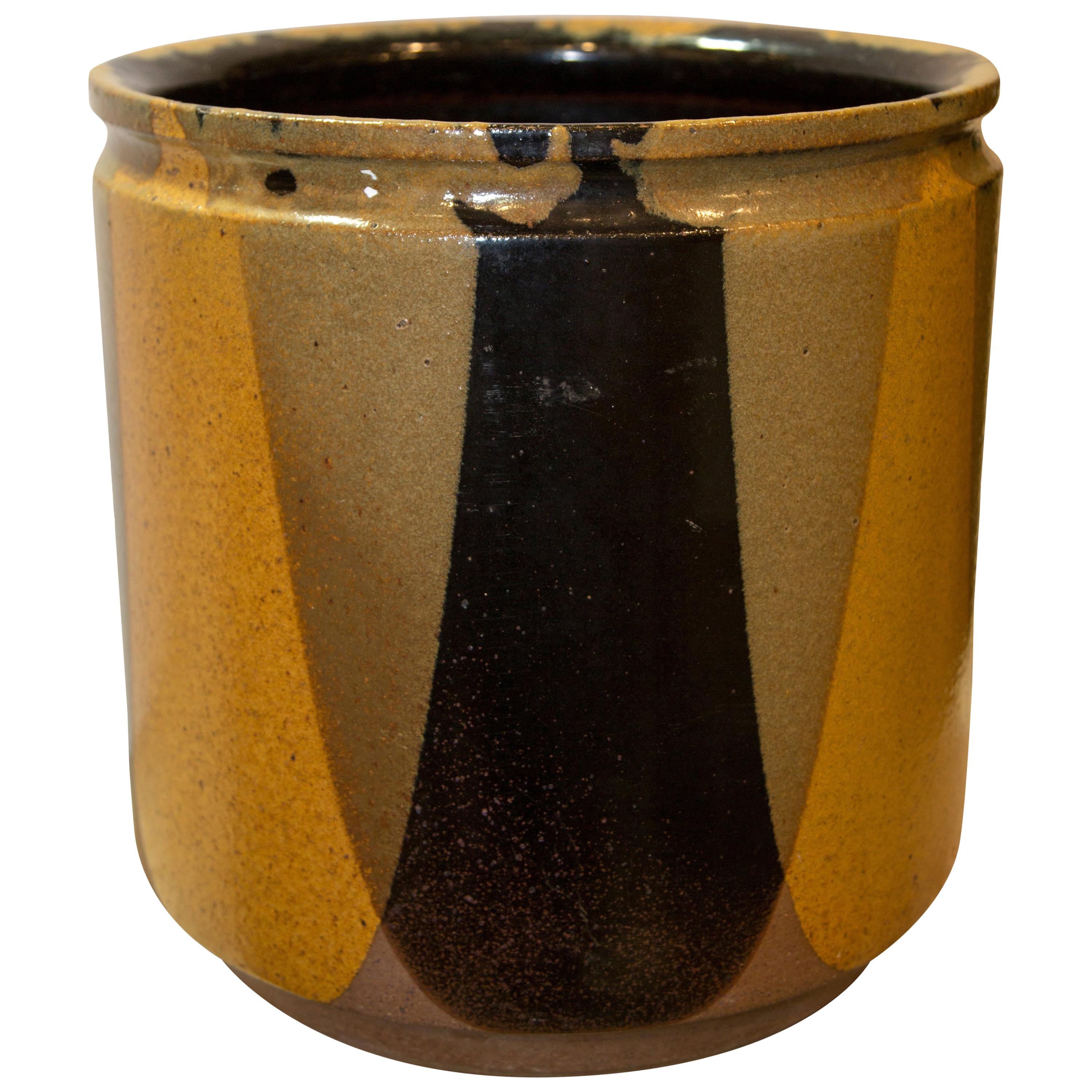 Midcentury American Modern Flame Glaze Planter by Earth Gender
