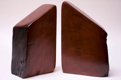 Midcentury American Modern Live Edge Trapezoidal Douglas Fir Bookends