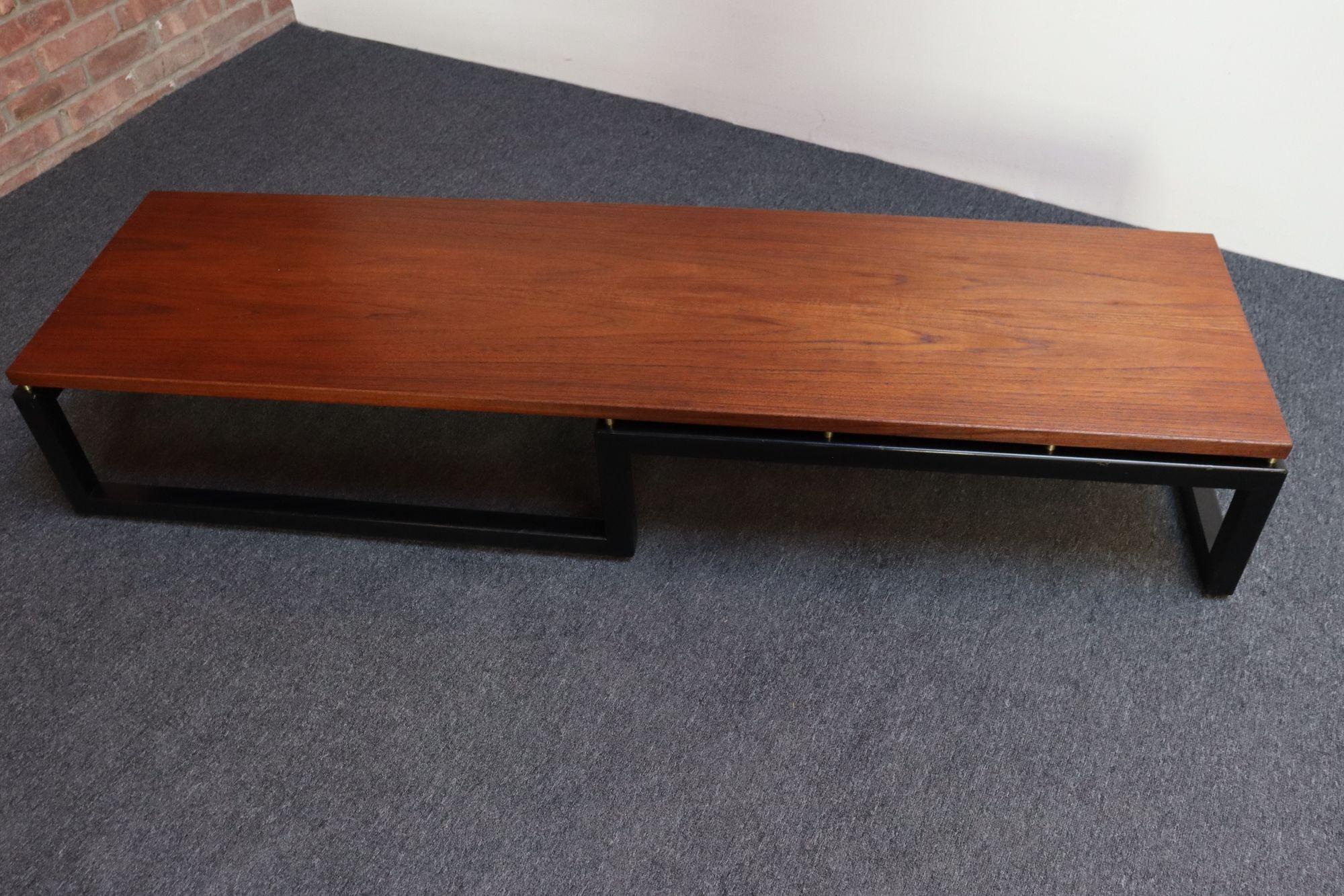Ebonized Mid-Century American Modern Low Table or Bench by Paul Tuttle for Baker For Sale