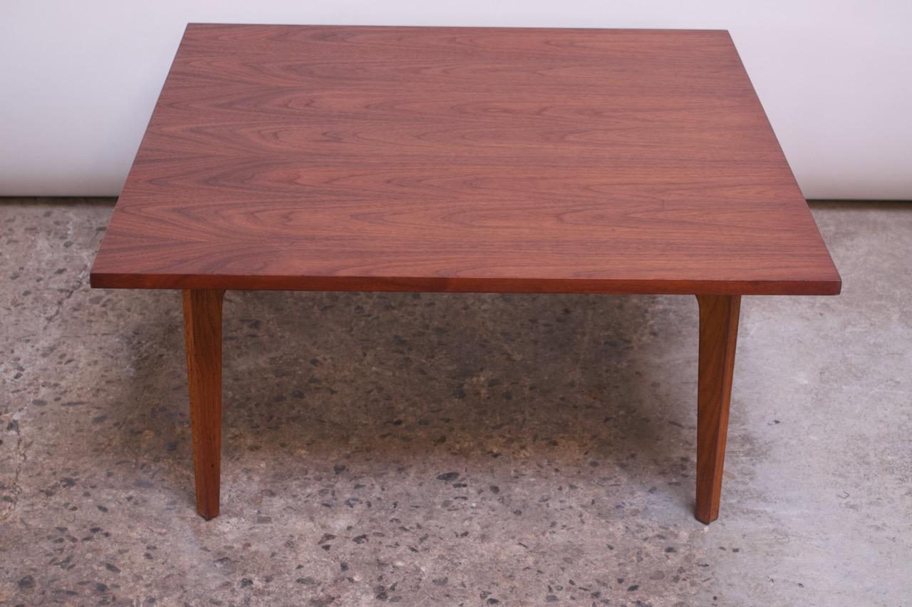 Mid-Century Modern Midcentury American Modern Square Coffee Table in Walnut