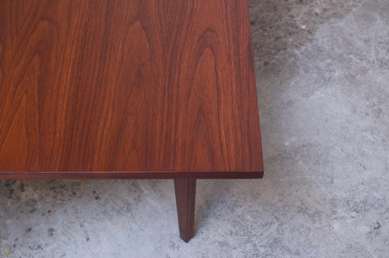 Midcentury American Modern Square Coffee Table in Walnut 4