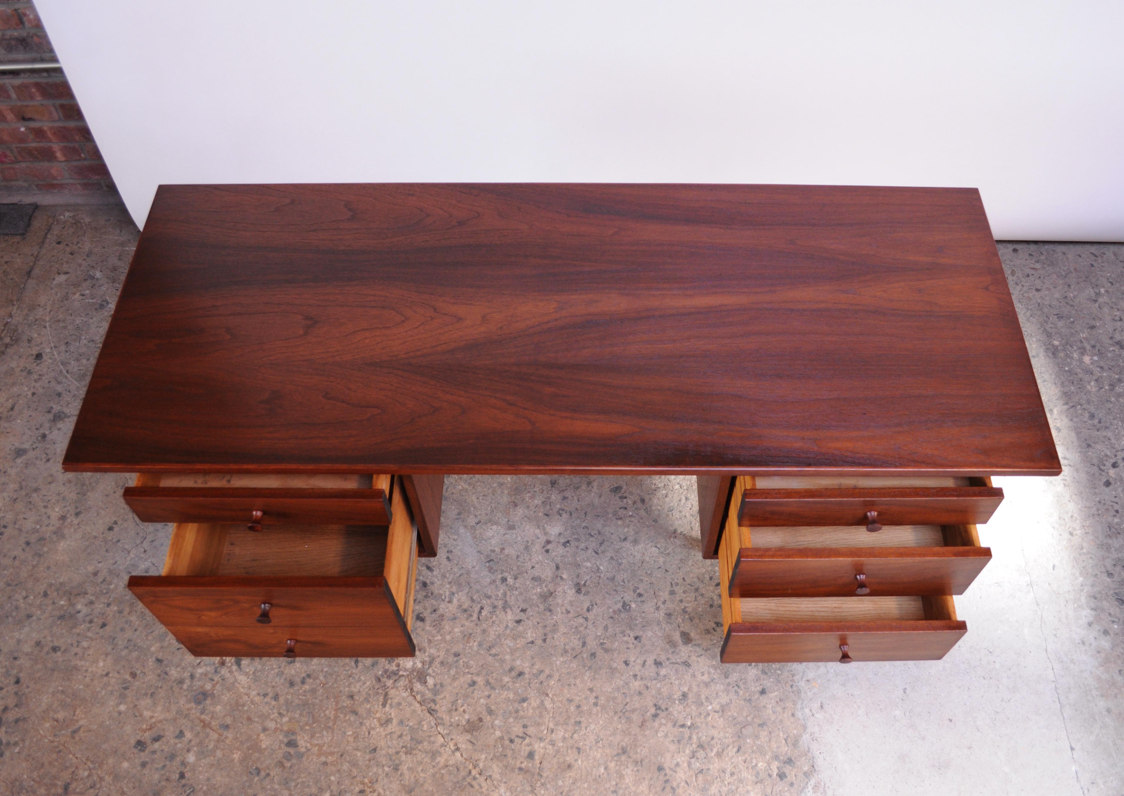 Mid-Century American Modern Walnut Desk by Richard Artschwager 1